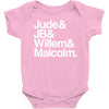 a litle life book white logo Baby Bodysuit