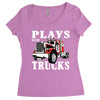 plays with trucks family matching Women's Triblend Scoop T-shirt