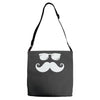 hipster glasses and moustache Adjustable Strap Totes