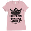 Queens Are Born In January Ladies Fitted T-Shirt