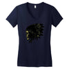 indian skull native american Women's V-Neck T-Shirt