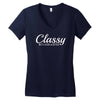 classy but i cuss a little Women's V-Neck T-Shirt