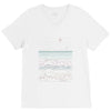 linear landscape V-Neck Tee
