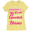 nanny was created because grandkids t shirt Ladies Fitted T-Shirt