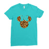 Minnie Mouse Leopard Ladies Fitted T-Shirt