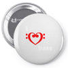 i love heart bass guitar music Pin-back button