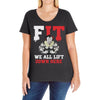 we all lift down here Ladies Curvy T-Shirt