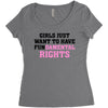 girls just want to have fundamental rights Women's Triblend Scoop T-shirt
