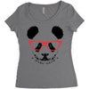 cool panda Women's Triblend Scoop T-shirt