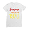 awesome since november 1970 Ladies Fitted T-Shirt
