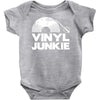 vinyl junkie white logo Baby Onesie