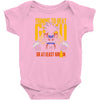 training to beat saiyan or at least warrior anime gym workout lifting Baby Bodysuit