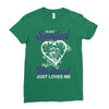 i'm not spoiled my husband just loves me Ladies Fitted T-Shirt