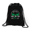 life is short take the trip buy the shoe Drawstring Bags