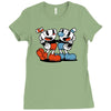 Cuphead and Mugman Ladies Fitted T-Shirt