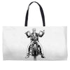 skeleton biker Weekender Totes