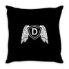 letter d with wings Throw Pillow