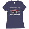 case ih red tractor boy comin' through Ladies Fitted T-Shirt
