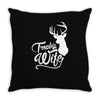 trophy wife deer Throw Pillow
