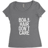 boat hair don't care Women's Triblend Scoop T-shirt