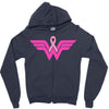 breast cancer wonder woman Zipper Hoodie