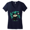 mo hawk ninja Women's V-Neck T-Shirt