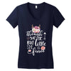 Though She Be But Little She Is Fierce Women's V-Neck T-Shirt