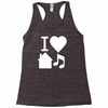 i love house music dj baseball Racerback Tank