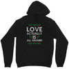 Love Actually Is All Around Ugly Christmas for dark Unisex Hoodie