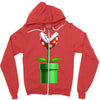 nintendo mario brothers piranha plant Zipper Hoodie