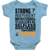 Strong Independent Motivated Scorpio Baby Onesie