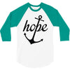 hope anchor religious 3/4 Sleeve Shirt
