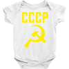 cccp hammer &amp; sickle  soviet union communist communism russia red star Baby Onesie