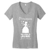 Princesses Are Born In June Women's V-Neck T-Shirt