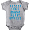 alphabet abc elemno Baby Onesie