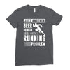 beer drinker with a running problem Ladies Fitted T-Shirt