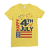 happy 4th of july Ladies Fitted T-Shirt