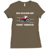 case ih red tractor boy comin' through Ladies Fitted T-Shirt