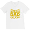 best cycling dad galaxy cycling V-Neck Tee