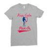 keep calm and pitch on Ladies Fitted T-Shirt