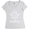 the best teachers are born in march Women's Triblend Scoop T-shirt
