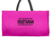 vegetarian ask yourself why not vegan food foodie tofu geek tee shirt Weekender Totes
