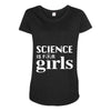 Science is for Girls Maternity Scoop Neck T-shirt