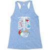 Christmas Skeleton mom and baby maternity Racerback Tank