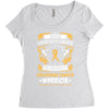 Never Underestimate The Strength Of A Childhood Cancer Warrior Women's Triblend Scoop T-shirt