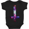 inverted galaxy cross funny  religion banter space fashion new Baby Bodysuit