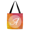 letter a  initial Tote Bags