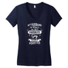 My Husband Is Totally My Most Favorite Guy Women's V-Neck T-Shirt