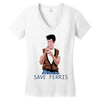 save ferrıs Women's V-Neck T-Shirt