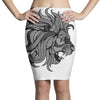 lion zentangle Pencil Skirts